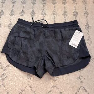 Athleta Beachside Bali Blue Camo Linen Short, sz 10